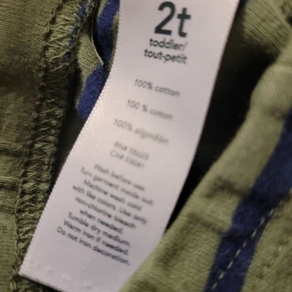 Carter's Kid's 2T Pajama Pants with green blue stripes - Picture 3 of 4